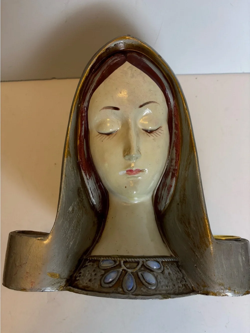 Kurt Adler Designs Virgin Mary/Madonna Candle Holder/Vase-Japan-VTG-60’s